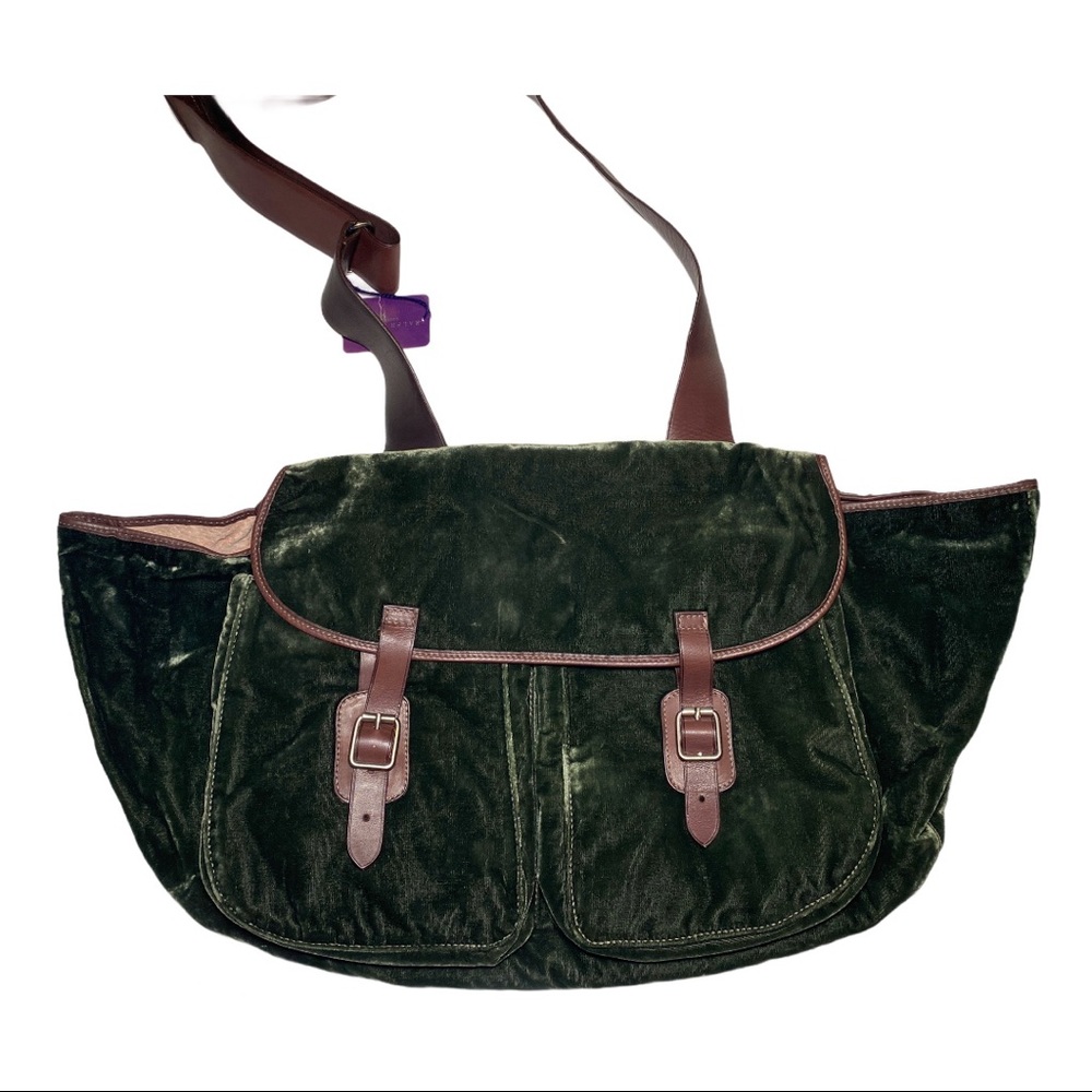 Ralph Lauren Purple Label Satchel Bag Velour